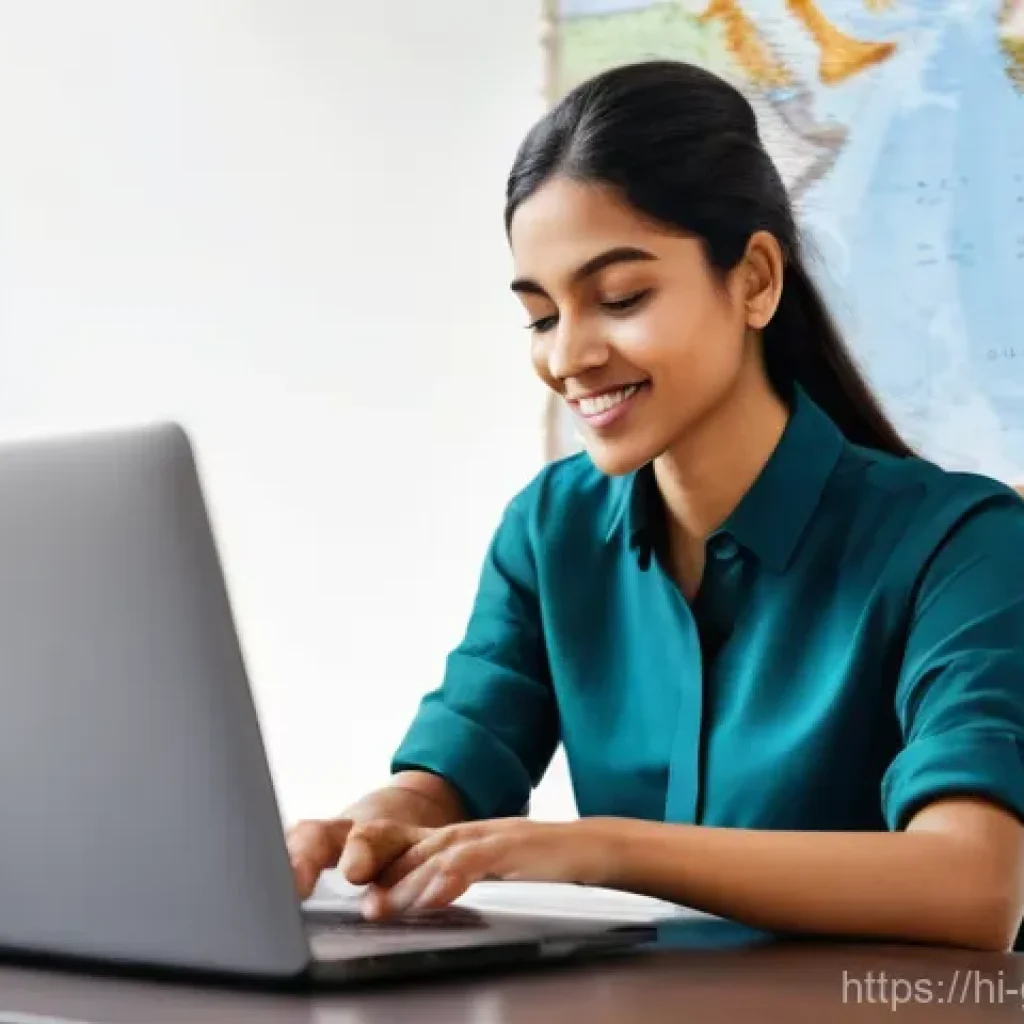 여행안내사와 관련된 컴퓨터 활용 능력 - **Prompt:** A professional and friendly female travel guide, in her early 30s, wearing smart casual ...
